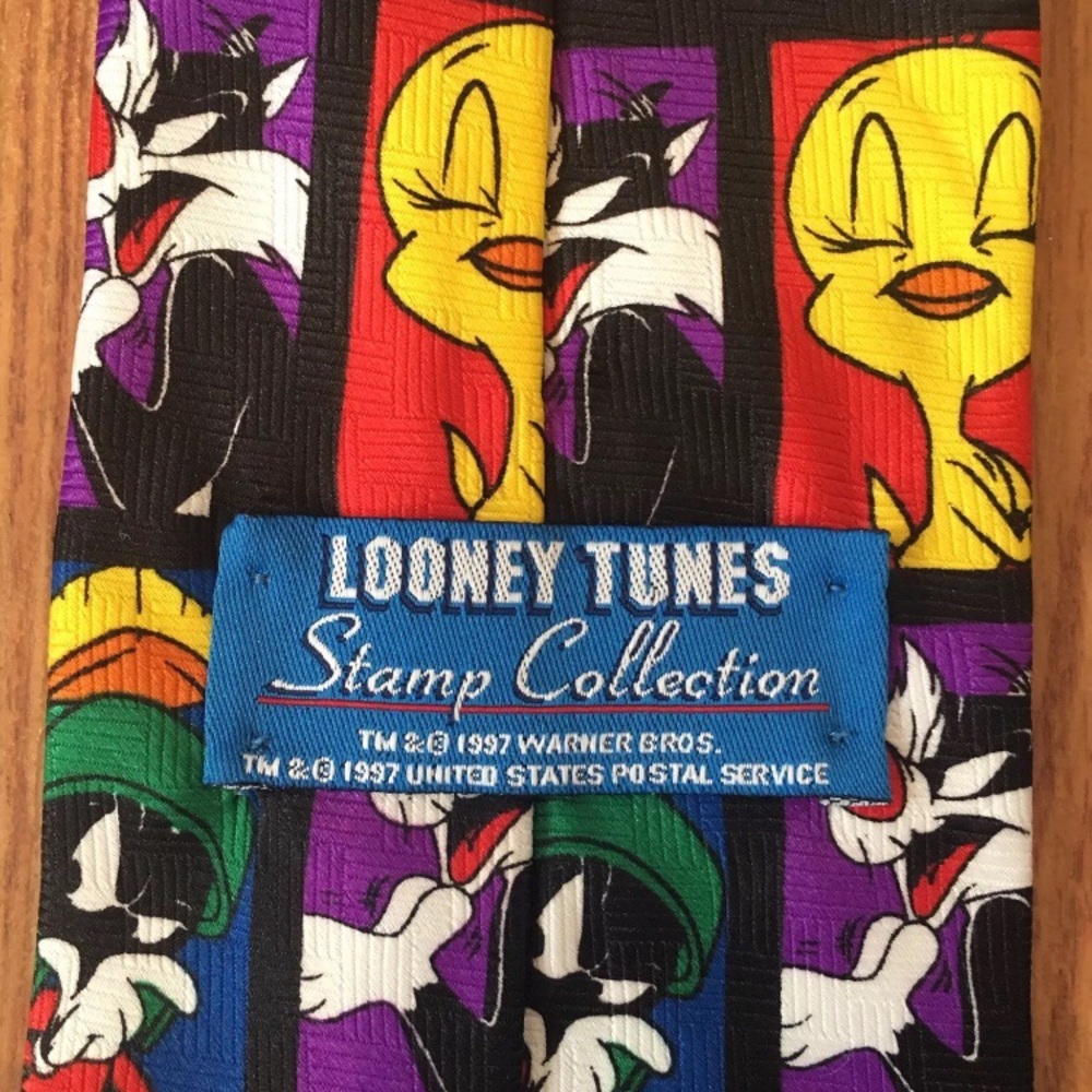 Looney Tunes Stamp Collection Neck Tie 1997 - Picture 4 of 5